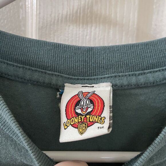 Vintage Looney Tunes Tazmanian Devil Surfing Shark Long Sleeve Top Youth Size L - Picture 10 of 16